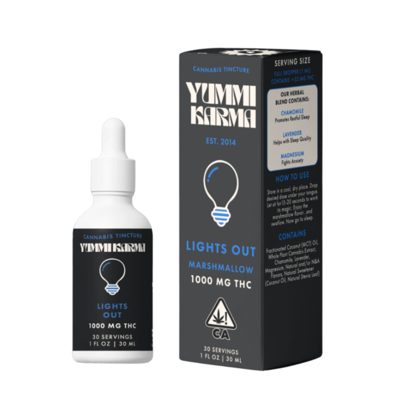 Yummi Karma Tinctures – Lights Out Drops 1000mg THC